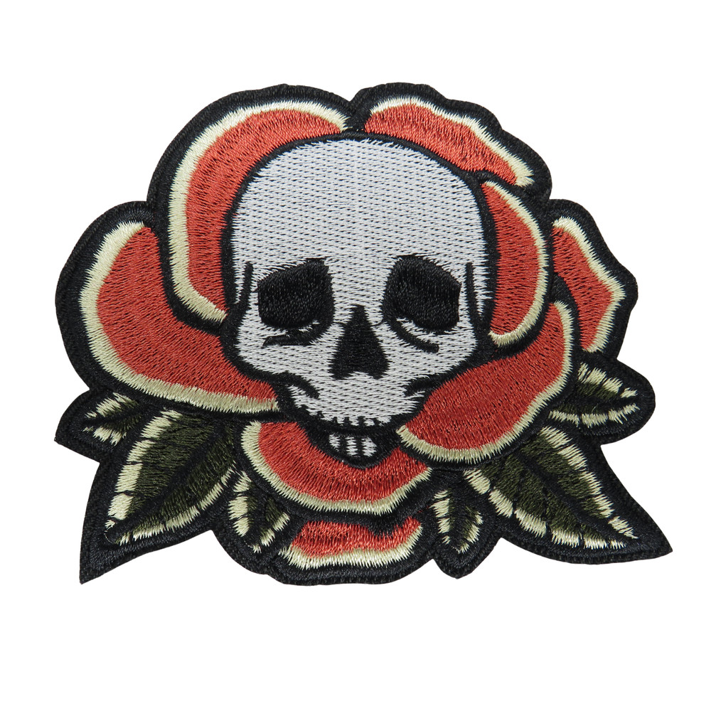 Rockabilly patch rose patch iron on patch biker punk patch iron on