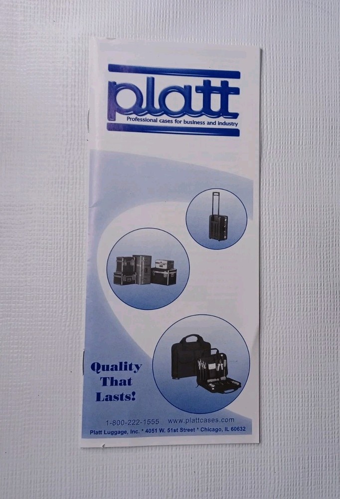 Platt 707 Black Plastic Hard Shell Case Pull Apart Foam Inside