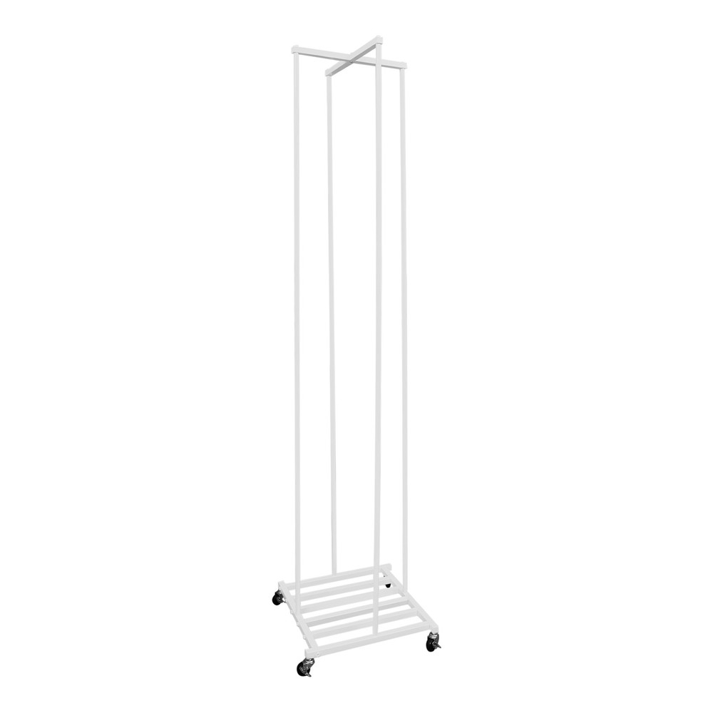 Rolling Pillow Storage Rack Organizer Adjustable Pillow Display Rack White New