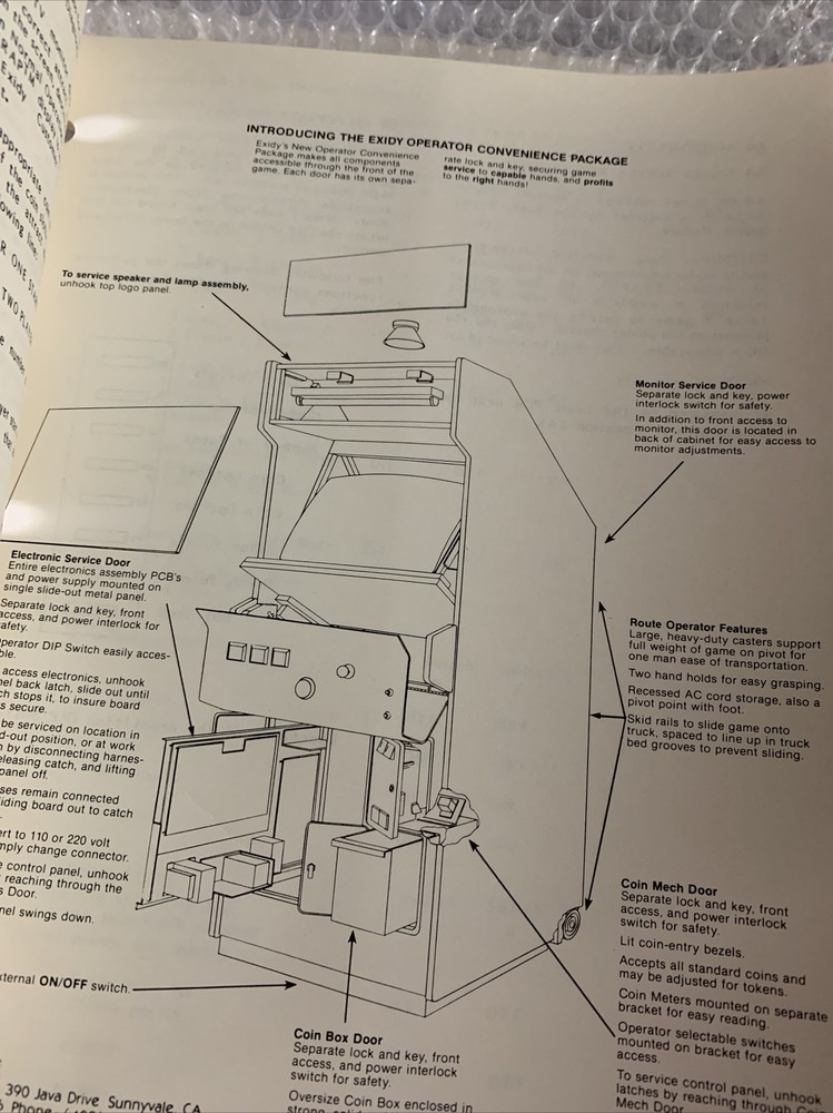3rd Edition Mouse trap exidy,,Arcade video game,,manual