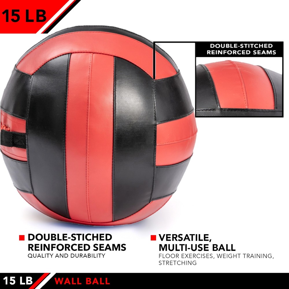 Wall Ball, Red/Black, 15 LB