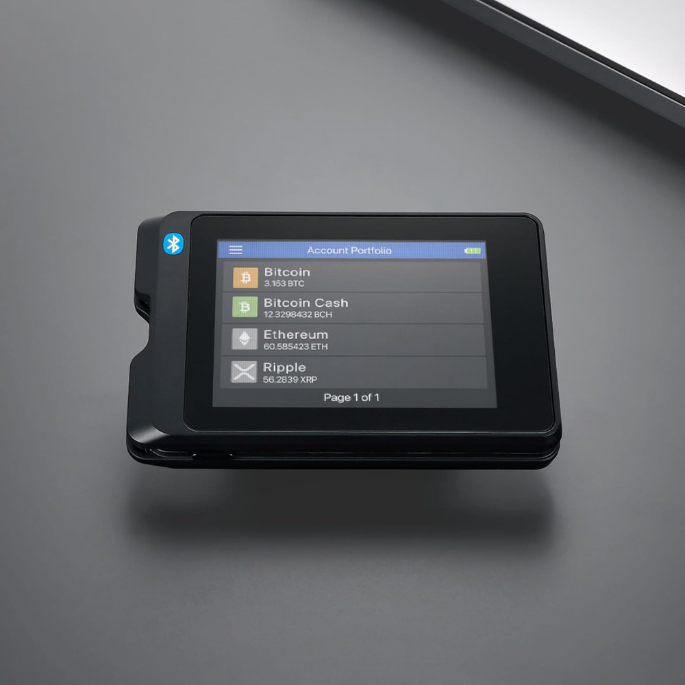 W20 Crypto Wallet with Intuitive Touchscreen, Hardware Wallet with Bluetooth, Ea