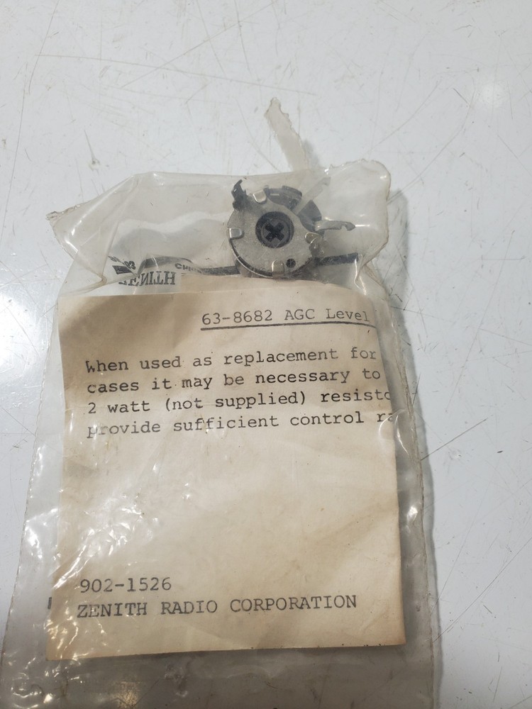 Zenith 63-8682 AGC Control NOS Untested