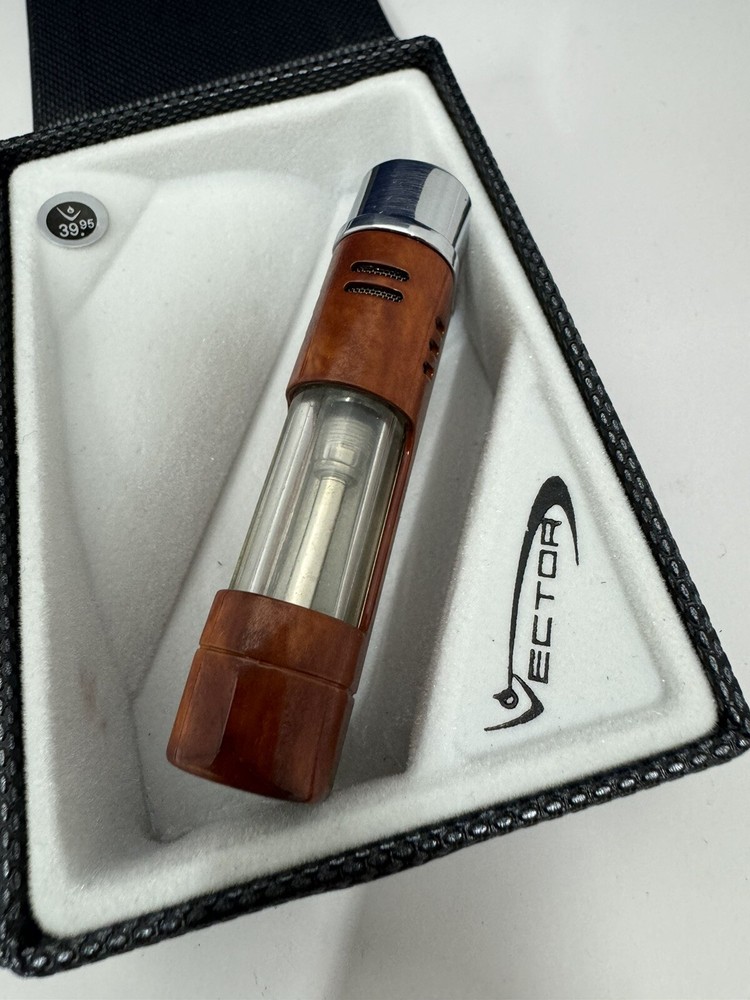 Vector Delta - Double Jet Flame Torch Lighter - Mahogany Marble - New