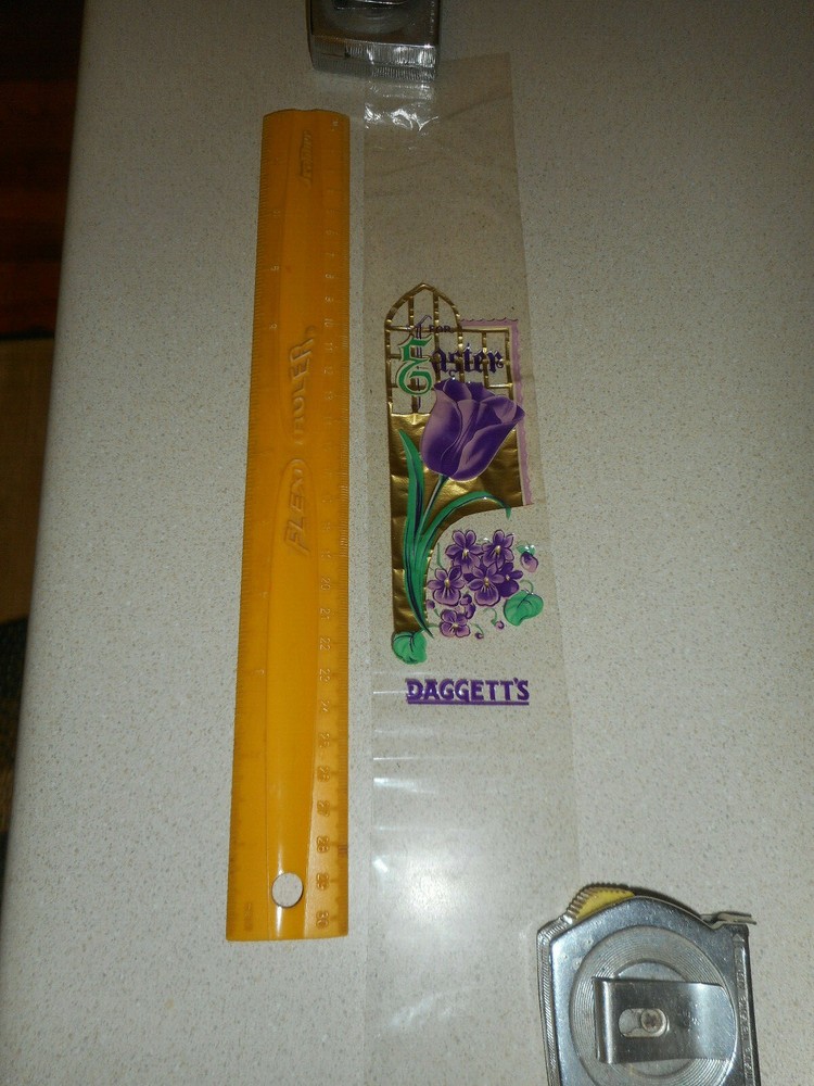 Vintage Daggett's Boston MA EASTER Chocolates Cellophane Candy Wrapper 1950's