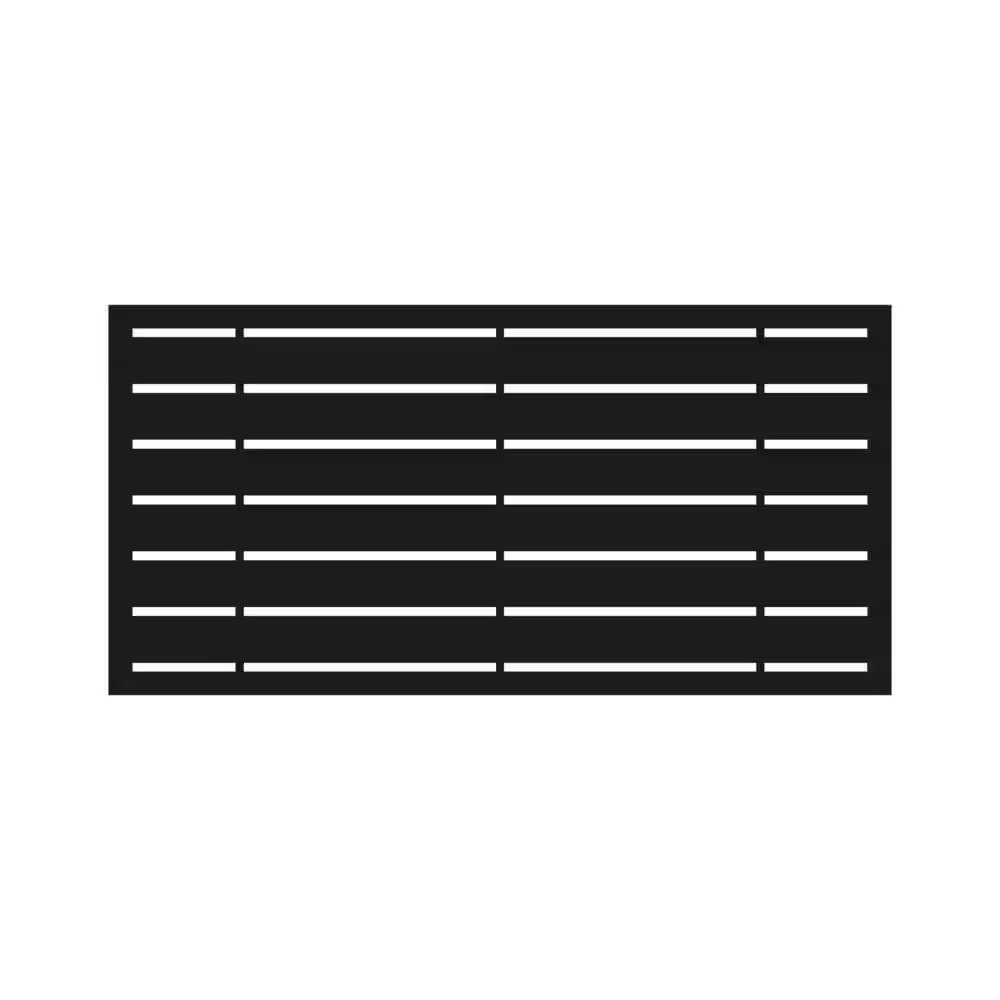 2 Ft. X 4 Ft. Boardwalk Black Polypropylene Decorative Screen Panel