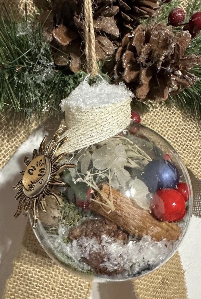 Winter Solstice Witch Ball Handmade