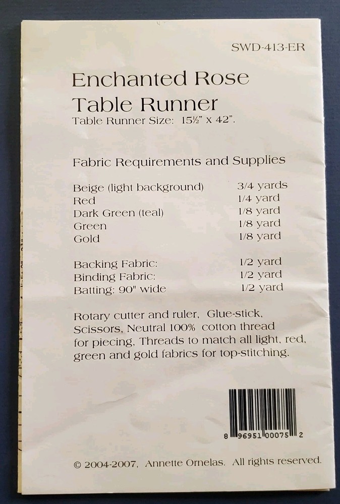 ENCHANTED ROSE Runner By Southwind Designs