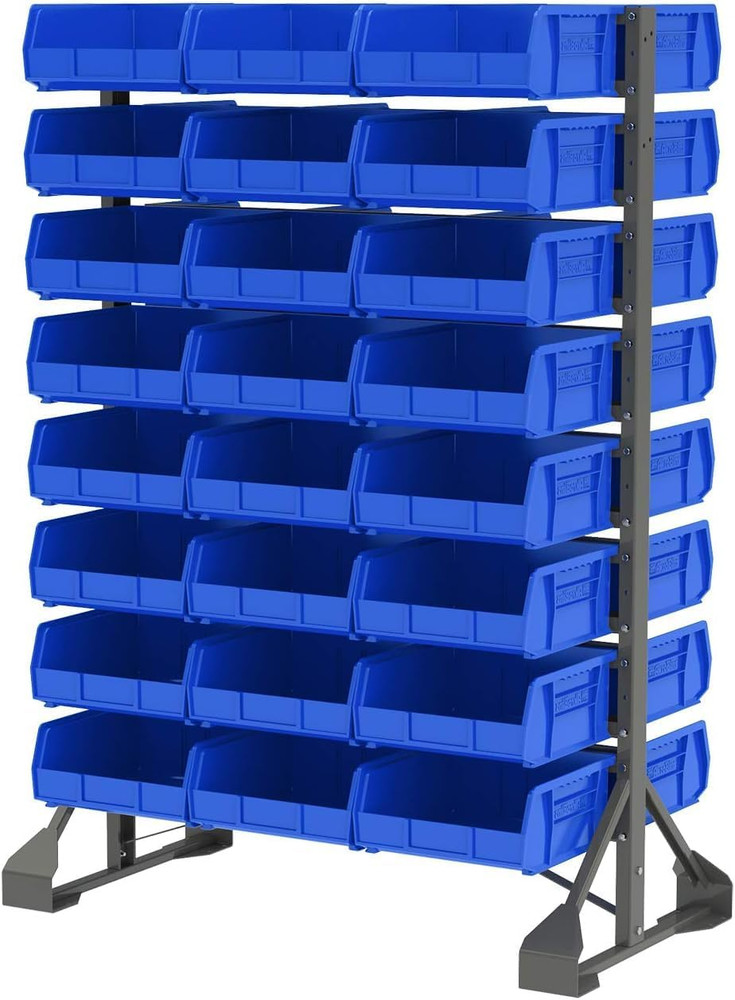 30235 Akrobins Plastic Storage Bins, Space-Saving Stackable Bins for Garage, Pan