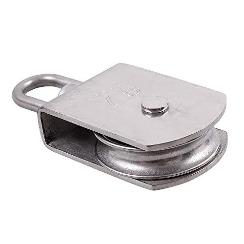 2 Pack M75 Lifting Single Pulley Roller Loading 1700Ibs, 304 M75- 2Pcs