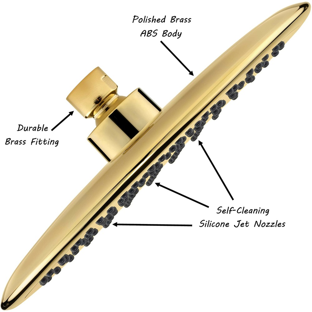 Waterfall Showerhead (Aqua Elegante) - Polished Brass