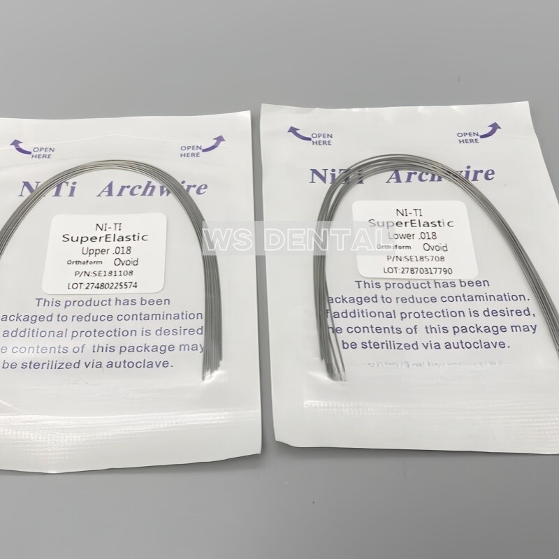 100 Dental orthodontic Arch Wire Super Elastic Niti Ovoid Form Round Rectangular