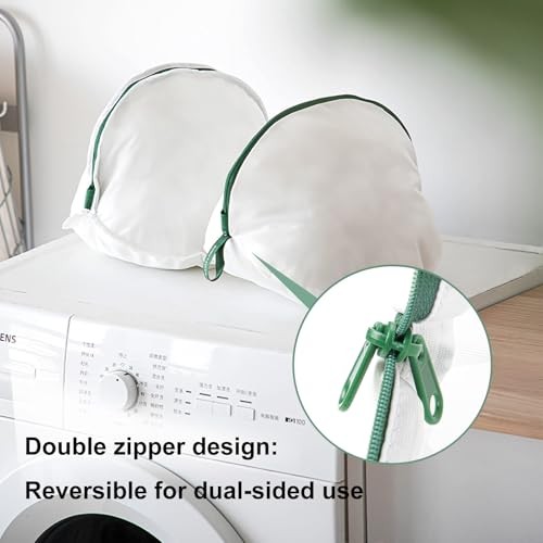 Round Reversible Laundry Net, 2-Size Mesh Laundry Bag Set, Fine Mesh Wash