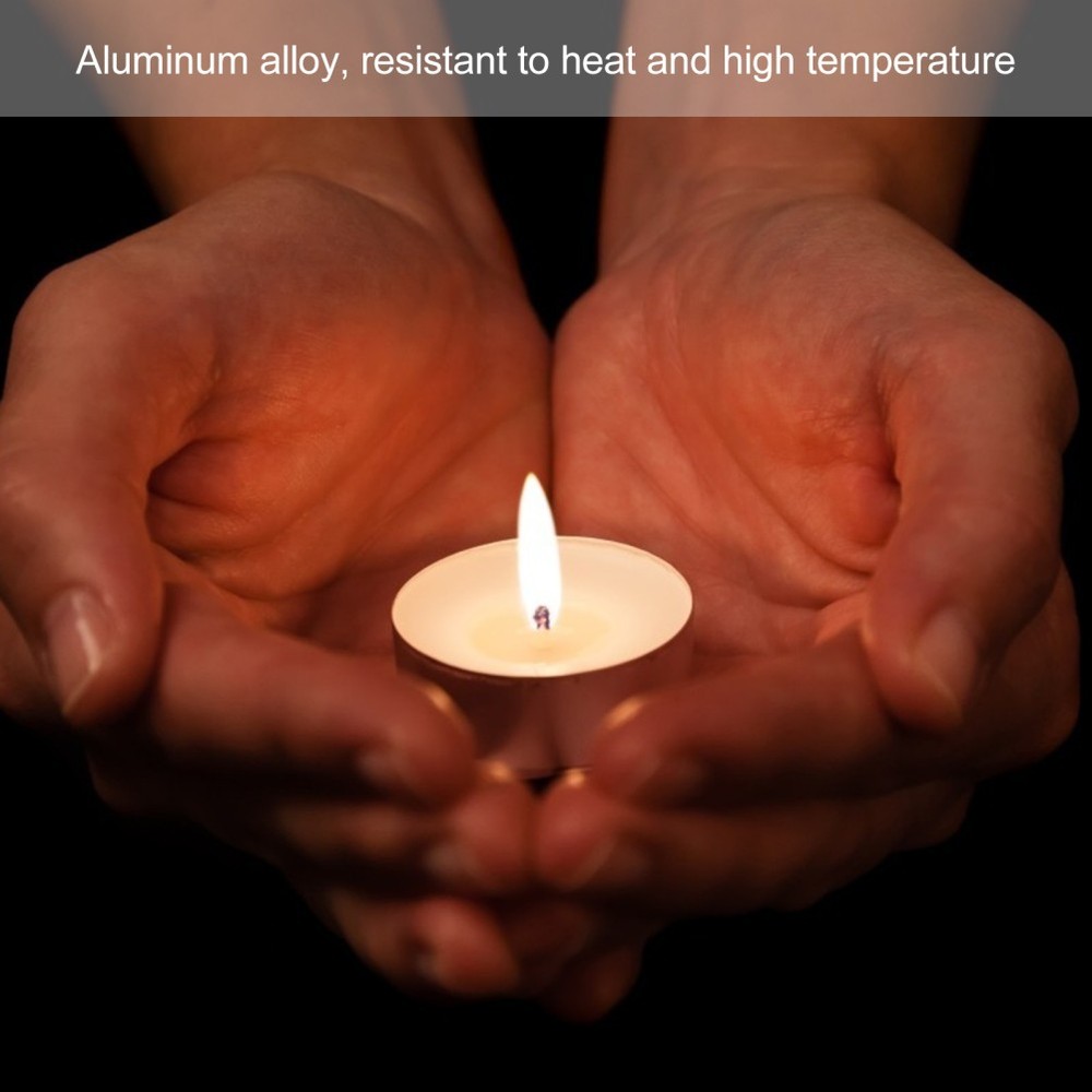 100Pcs Candle Making Containers Aluminum Tea Light Tins Empty