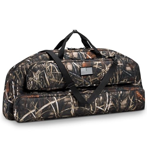 37" Compound Bow Case, Bow Bag Soft Bow Case Compact Arrow Case, Camo