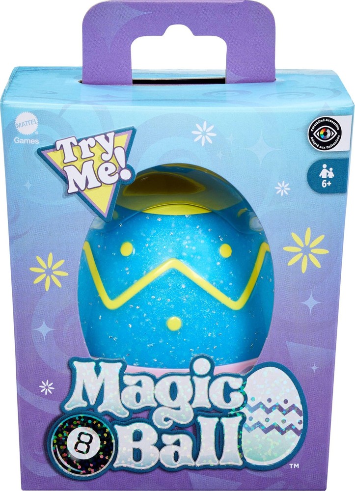 Pack of 4- Mattel Games Easter Magic 8 Ball, Fortune-Telling Easter Egg