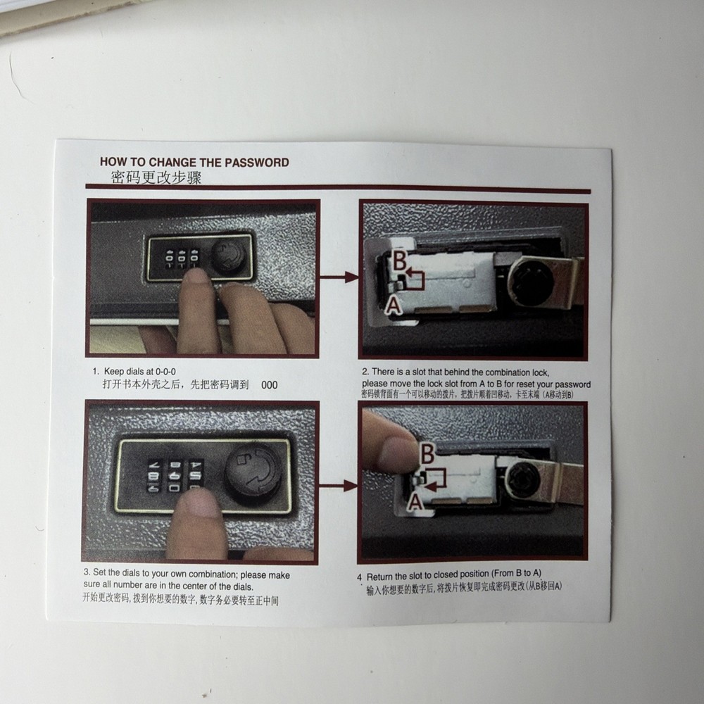 Paris/Eiffel Tower Book Storage Lock Box with Code and Instructions