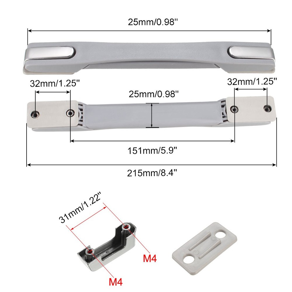 Luggage Handle 220mm Long Strap Grip Replacement for Suitcase Case Gray
