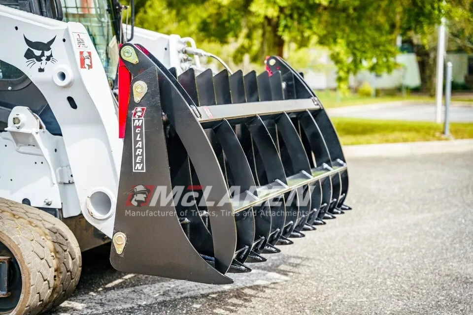 Track Loader Rock Rake Grapple Bucket Attachment for CAT 78" Wide
