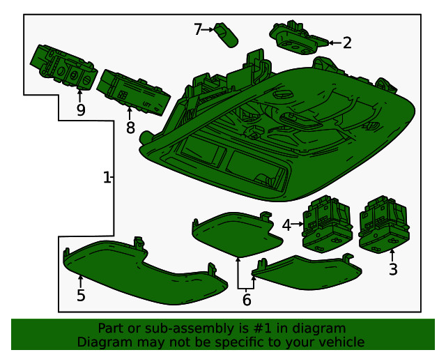 Genuine GM Overhead Console 85558639
