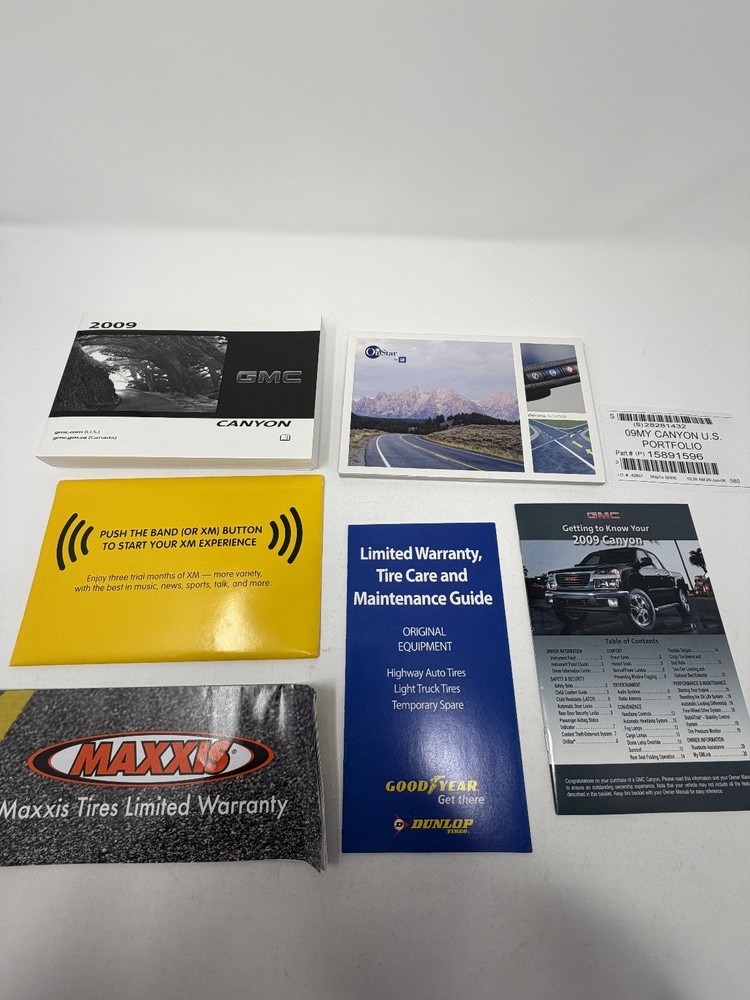 2009 GMC Canyon Owners Manual OEM Complete Set