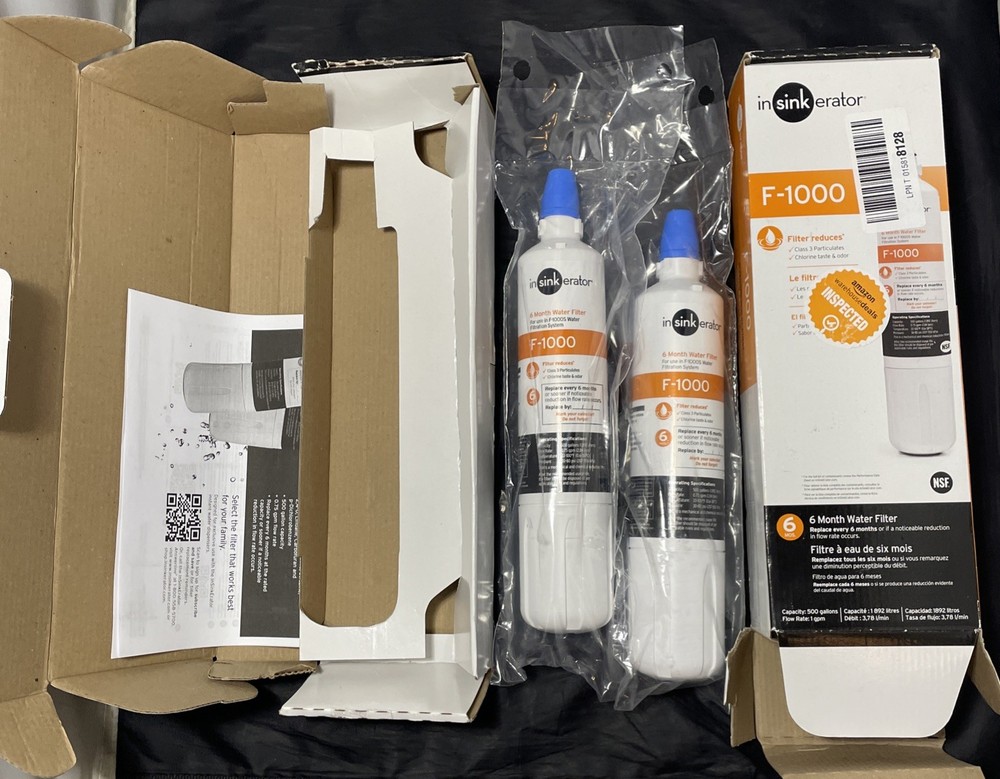 Lot of 2 InSinkerator F-1000 Filter Cartridge for Water Filtration System