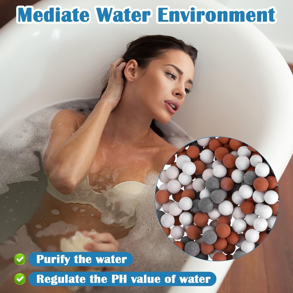 HekouJiub 3 Packs Shower Envy Refills，Mineral orange, white and gray