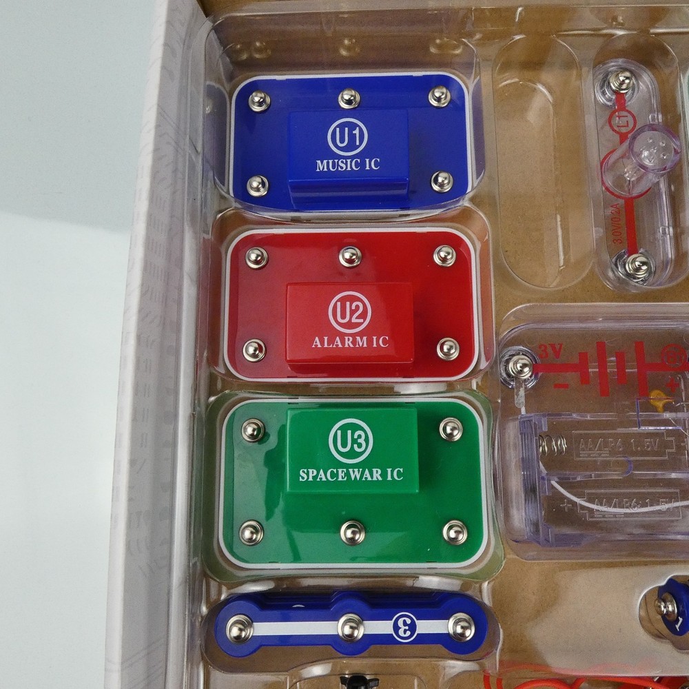 Snap Circuits Jr SC-100 100 Experiments Electronics Kit ELENCO *** Missing S1