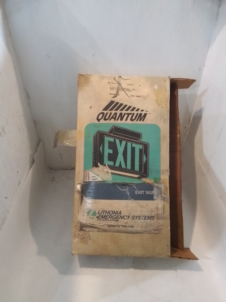 LITHONIA LIGHTING QUANTUM 120V  EXIT SIGN MSW3R 120 MSW3R-120 (NP10)