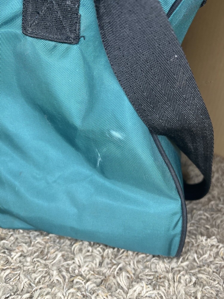 Ebonite Green Bowling Bag Single Ball Top or Shoulder Carry Front Pocket