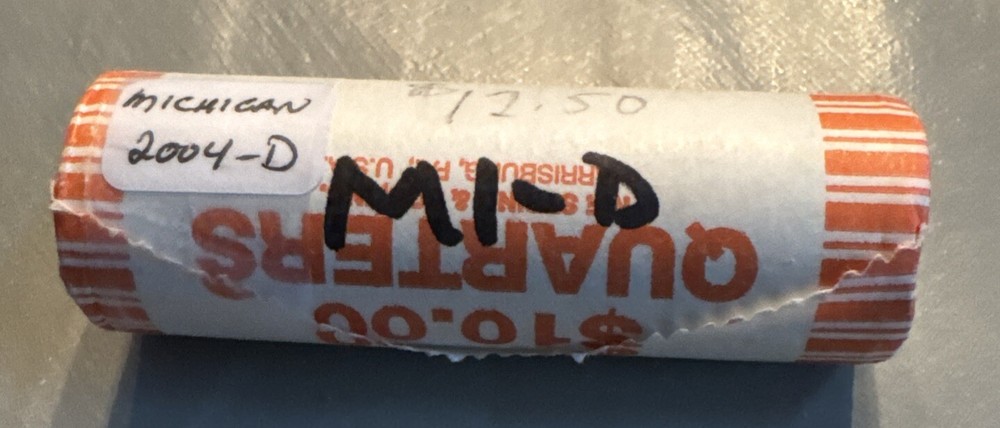2004 Michigan D State quarter roll mint roll