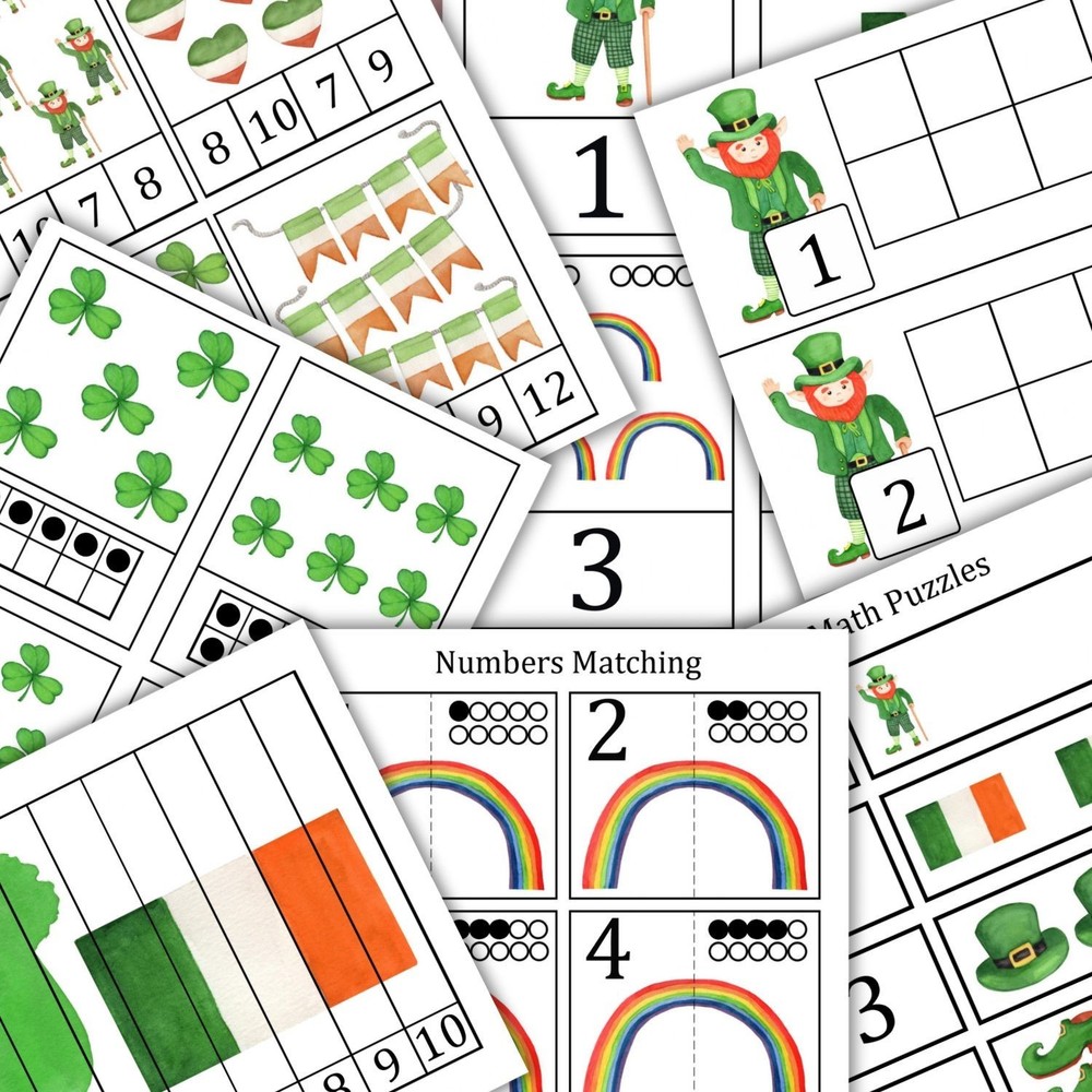 St. Patrick’s Day Preschool Printable Activity Pack – Learning Worksheets