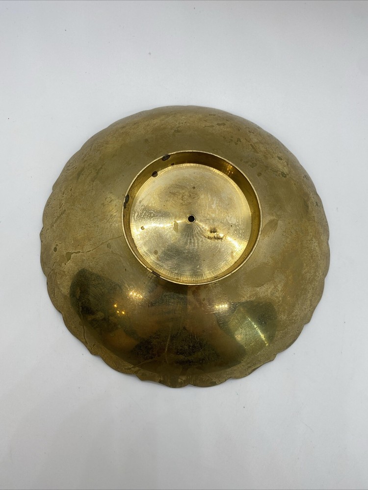 Brass Painted Floral Bowl