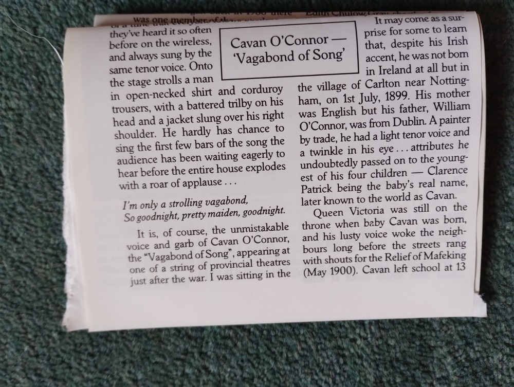 Sk13 Ephemera 1992 Article Cavan O Connor