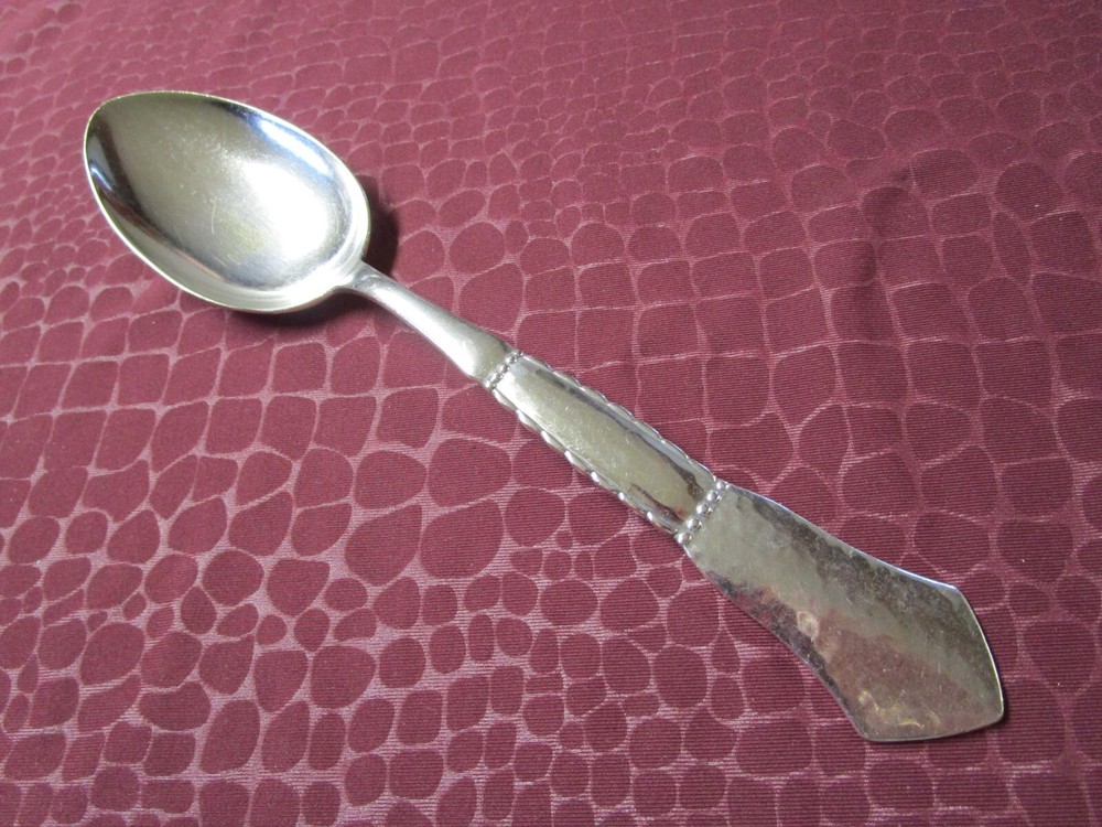 Scandinavian Table Serving Spoon Hammered Look No Monograms