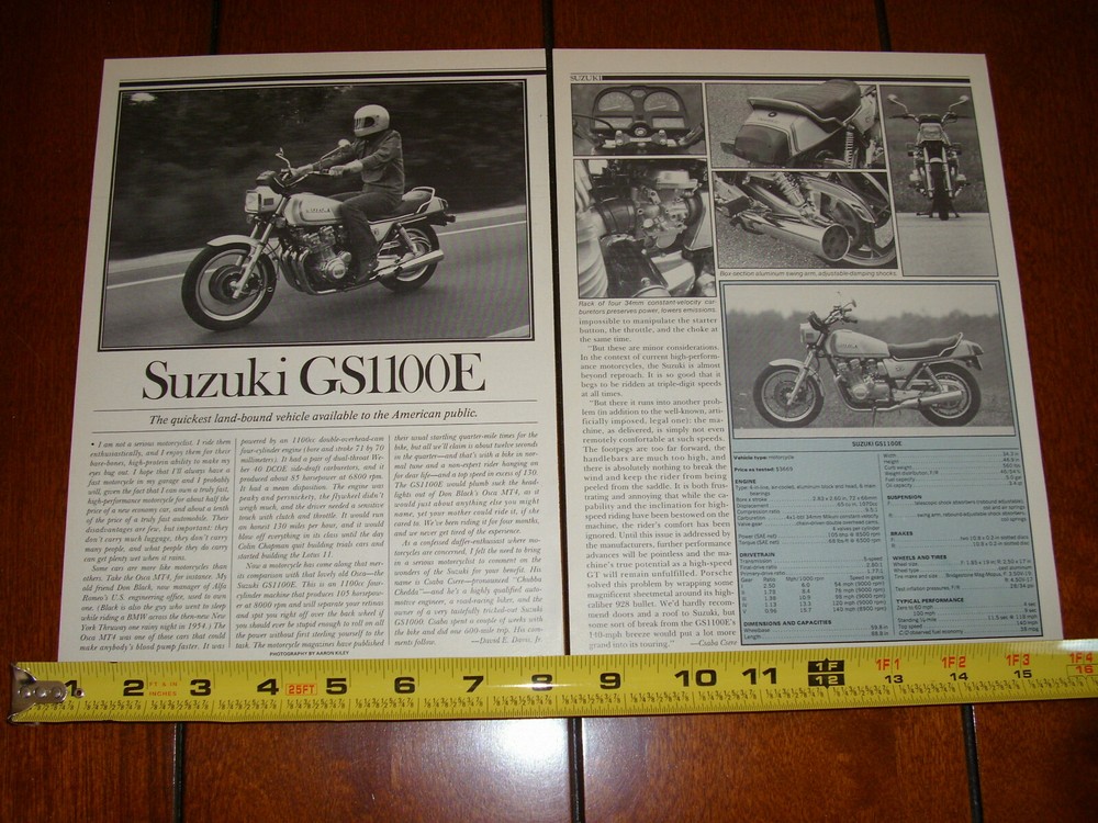 1981 SUZUKI GS1100 - ORIGINAL ARTICLE