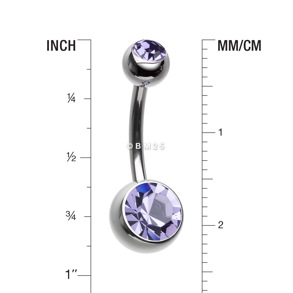 Implant Grade Titanium Internally Threaded Basic Belly Button Ring