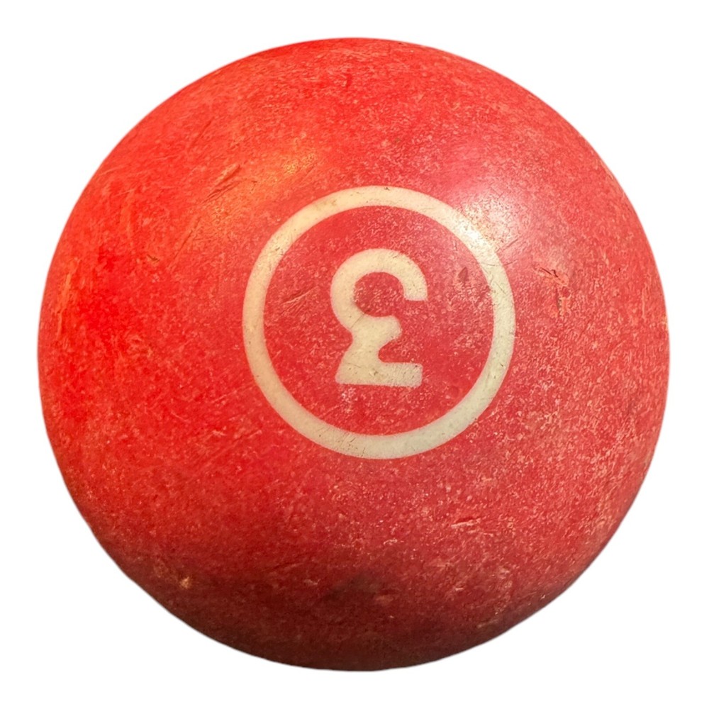 VTG Billiard Pool Ball - Circle Solid Red #3 - 2 1/4" Diameter