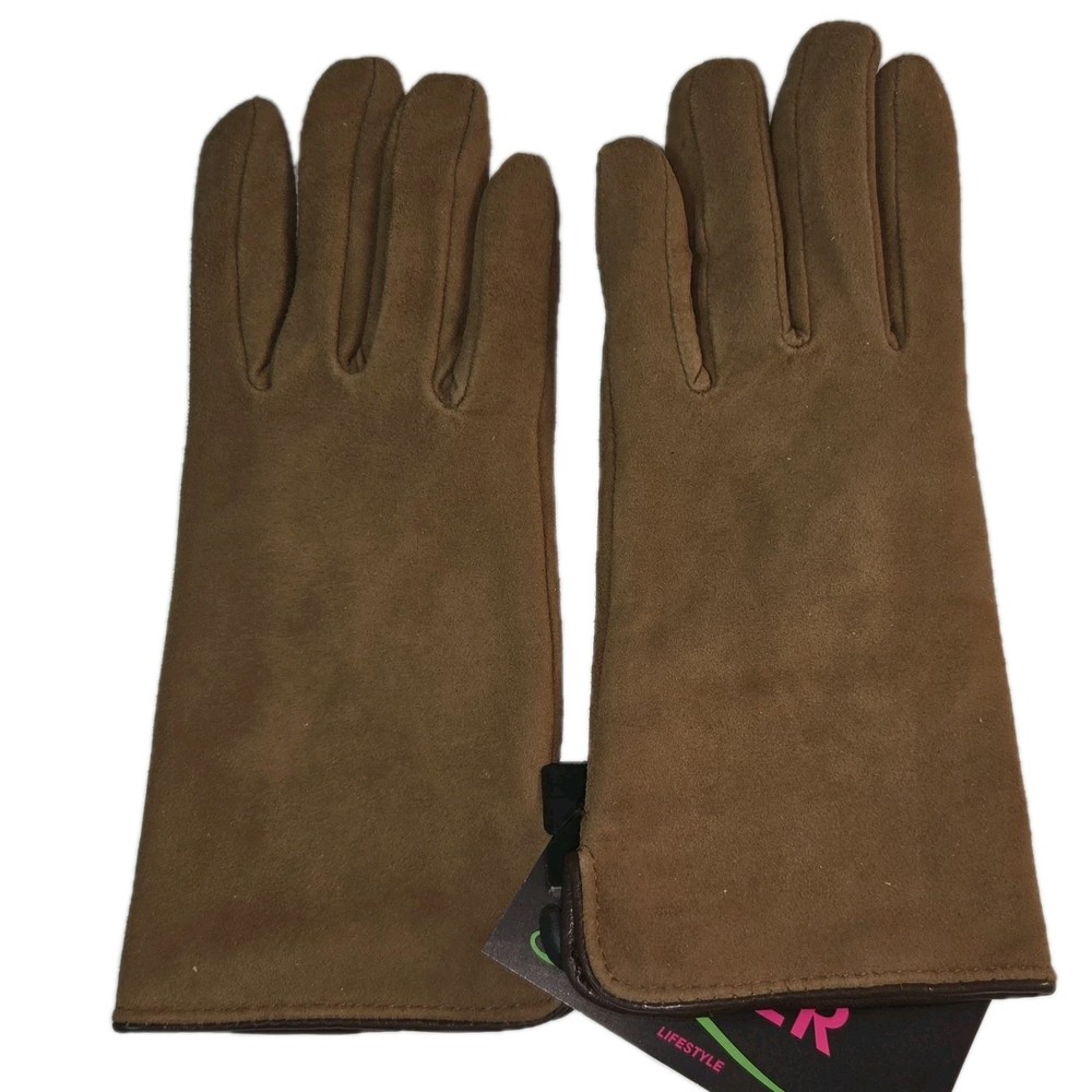 Women's. Suede Leather Gloves, Coco, Small,  NEW