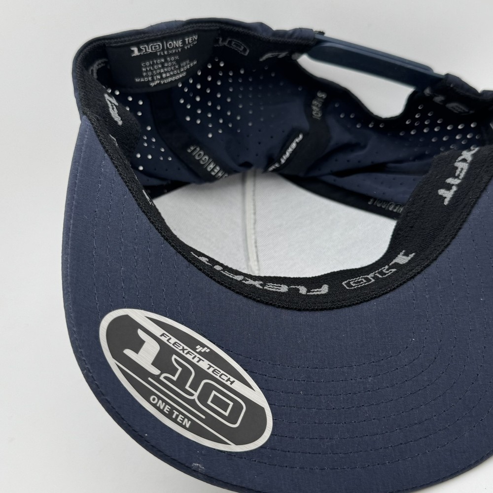 ASHER GOLF Dawn Patrol Snapback Hat Flexfit Tech Performance Navy Blue