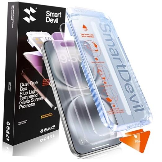 2 Pack for Screen Protector (Anti-Blue Light) - Eye Protection, 9H+ iPhone 16