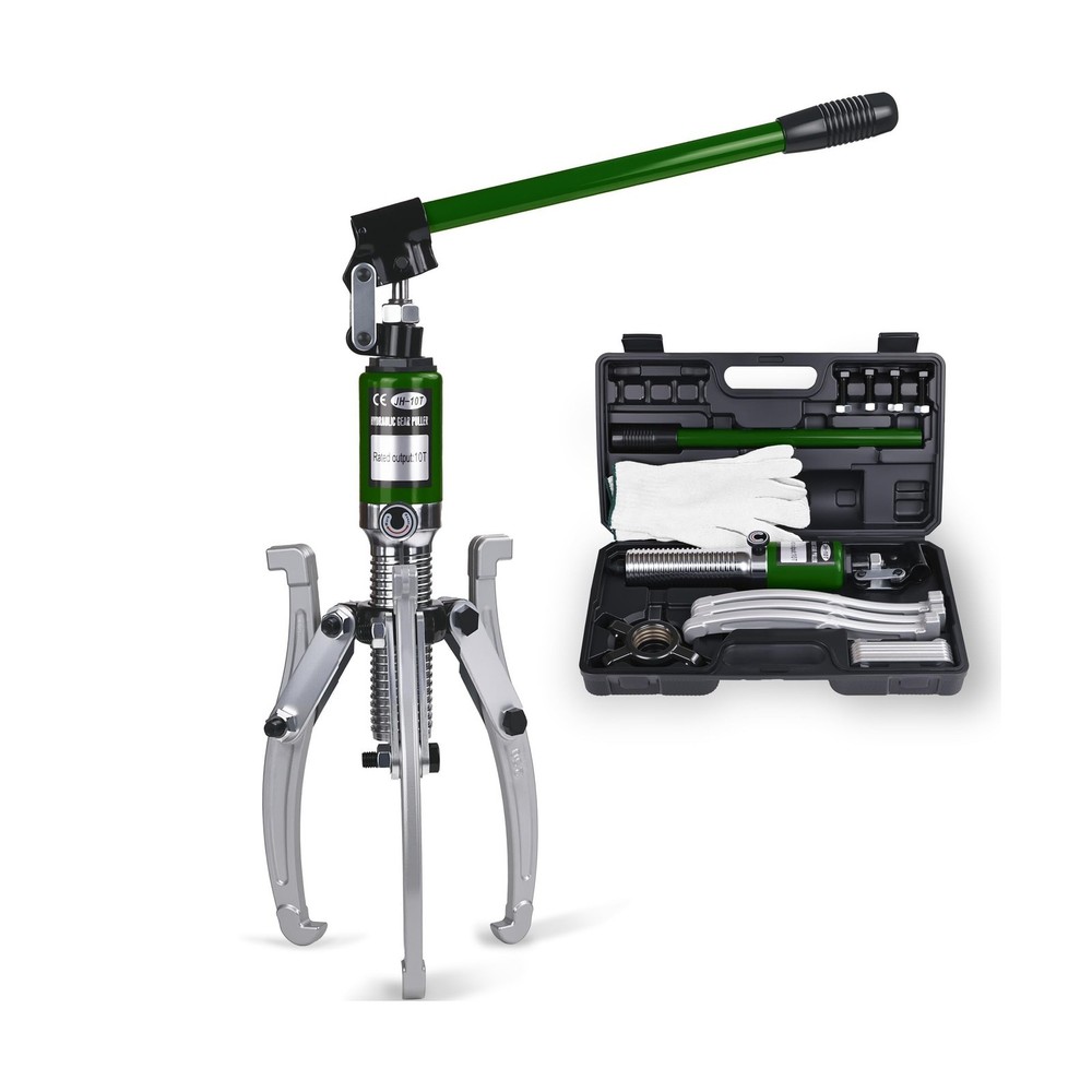 10T Hydraulic Gear Puller Set Wheel Bearing Puller Kit 2 or 3 Jaws Pulling Se...