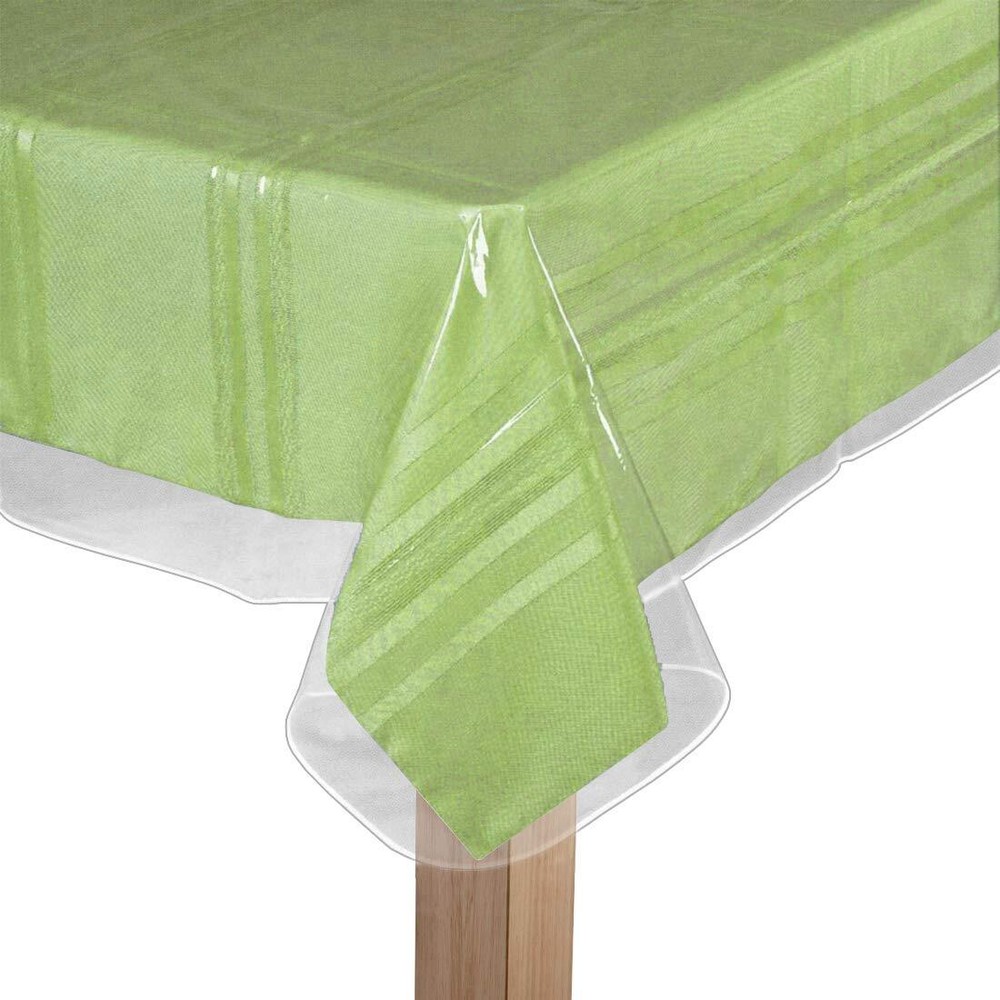 Clear Plastic Tablecloth Protector, Table Cloth Vinyl (54" x 72")