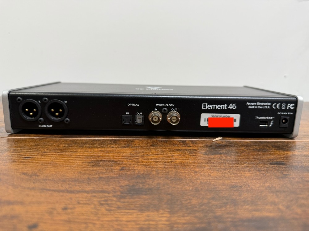 Apogee Element 46 audio system with Thunderbolt. w/ adapter