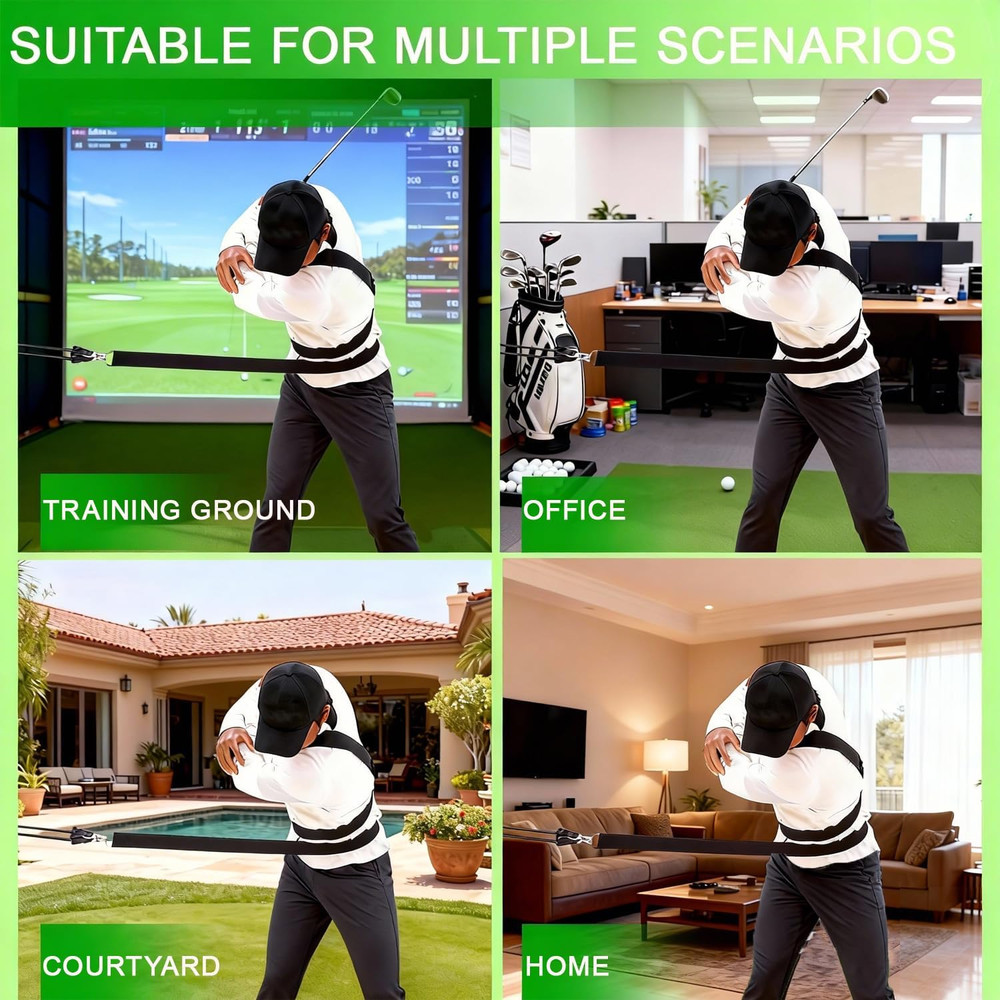 Golf Swing Rotation Trainer – Improve Hip & Shoulder Turn, Weight Shift & Tempo