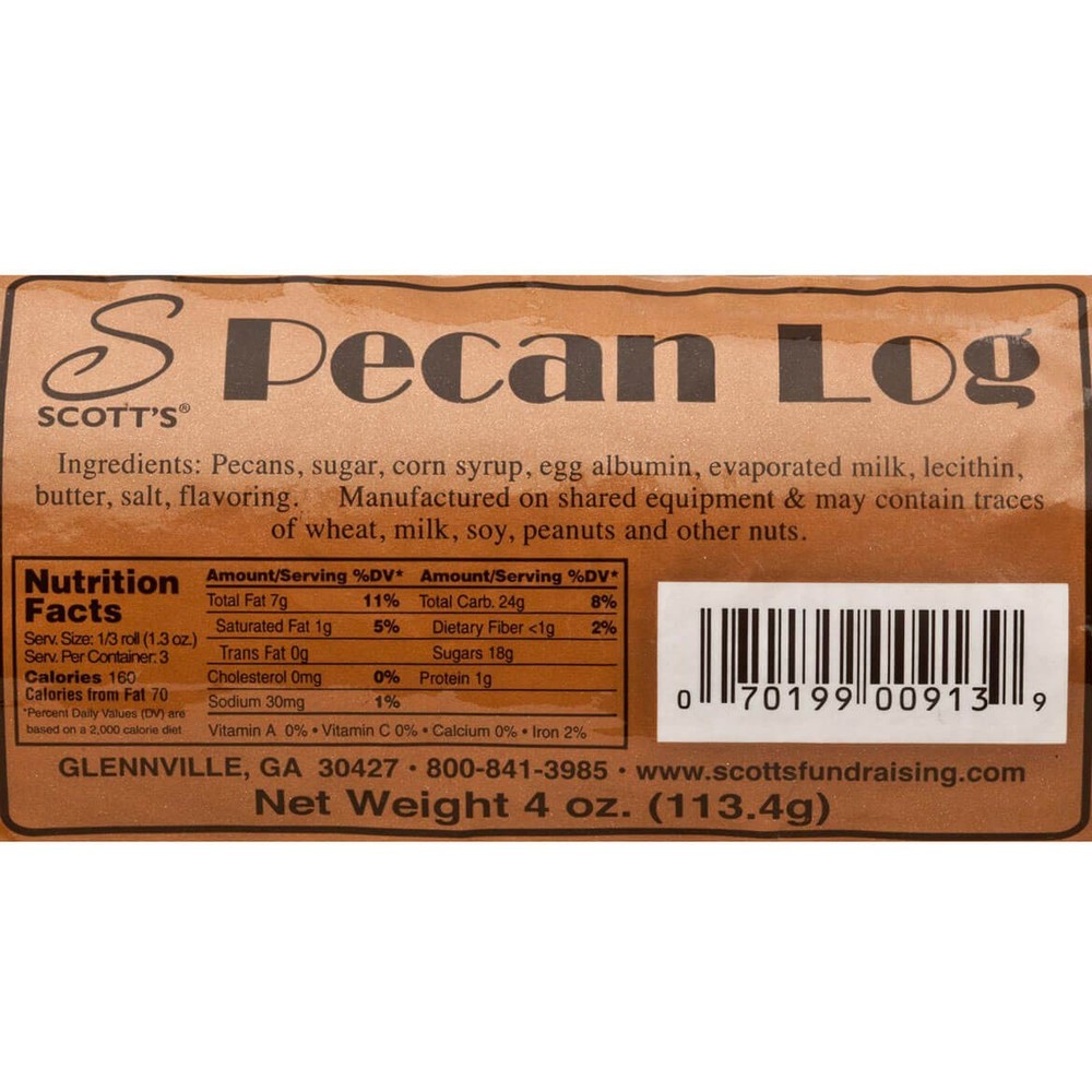 Pecan Log Roll 4 oz