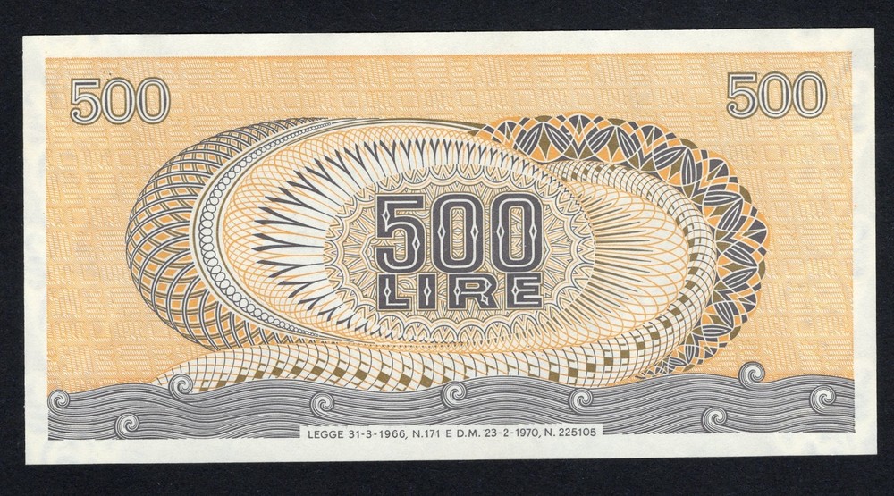 Italy, 500 Lire, 1966 UNC/D15