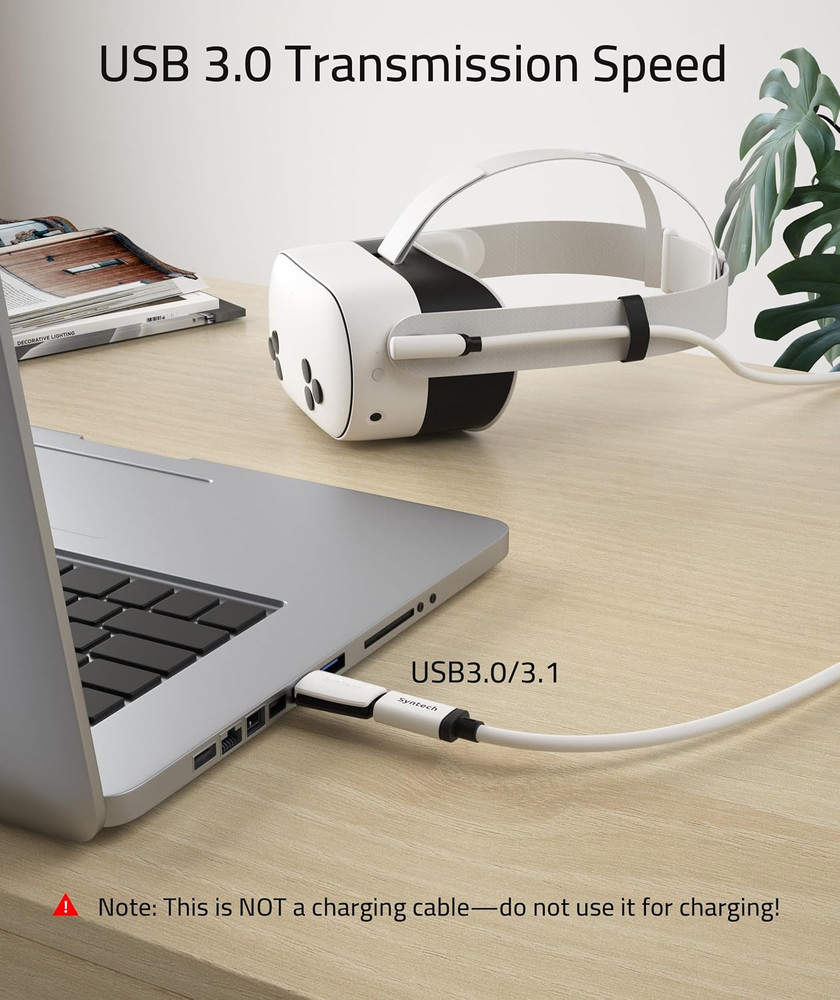 Syntech Link Cable 16FT Compatible with Oculus/Meta Quest 3/Quest 3S/Quest2/Pro/