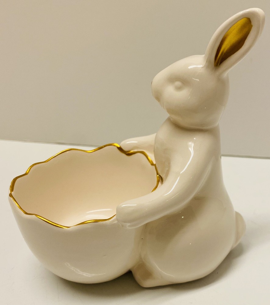 Yankee Candle Tealight Holder Bunny Easter Egg Damaged See Description