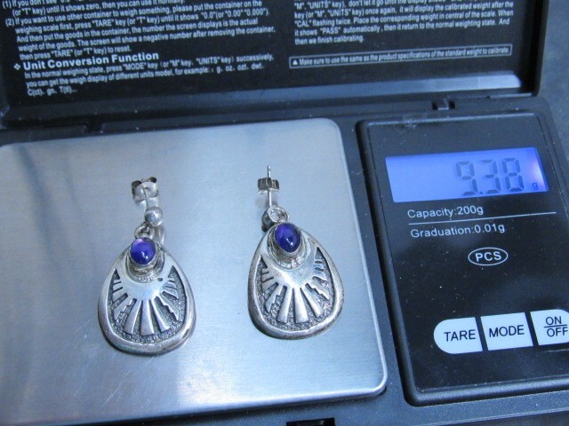 native American amethyst earrings